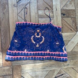 FP SMALL Movement by Free People Navy and Coral Camisole